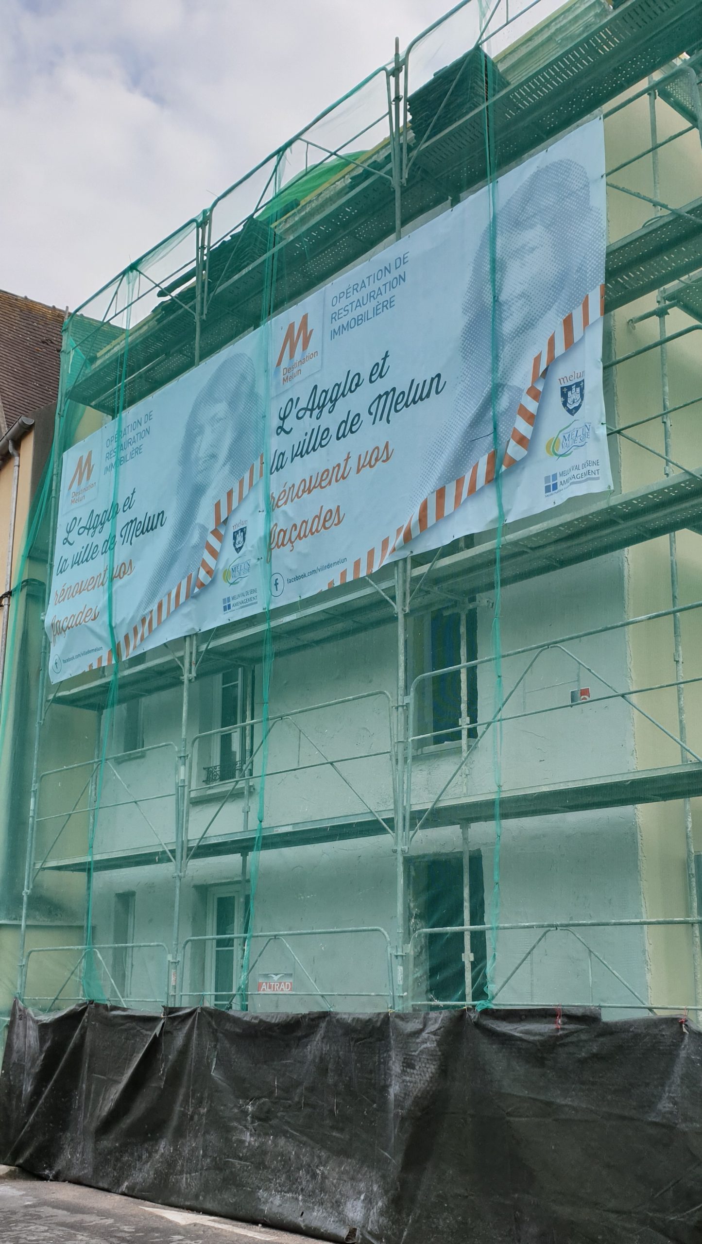 Travaux de rénovation de bâtiment engagés dans le cadre de l'Opération de Restauration Immobilière à Melun