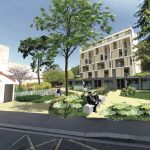 Proposition de l'étude urbaine : un nouveau square pour la ville et un jardin collectif à s'approprier