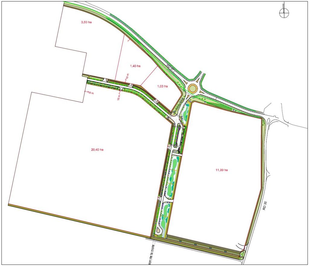 Plan-masse de la ZAC du Tertre de Montereau